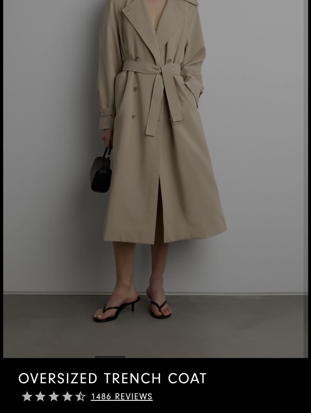 Oak & FORT Oversized Trench Coat (SMALL)